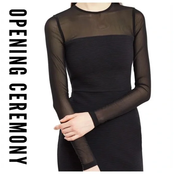 💕SALE💕 Opening Ceremony Black Imogen Ottoman Dress - Picture 2 of 12